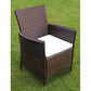vidaXL Patio Dining Set Patio Table and Rattan Chair Outdoor Furniture Set-24
