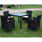 vidaXL Patio Dining Set Patio Table and Rattan Chair Outdoor Furniture Set-16