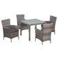 vidaXL Patio Dining Set Patio Table and Rattan Chair Outdoor Furniture Set-83