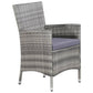 vidaXL Patio Dining Set Patio Table and Rattan Chair Outdoor Furniture Set-87