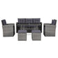 vidaXL Patio Dining Set Patio Table and Rattan Chair Outdoor Furniture Set-23
