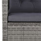 vidaXL Patio Dining Set Patio Table and Rattan Chair Outdoor Furniture Set-18