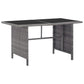 vidaXL Patio Dining Set Patio Table and Rattan Chair Outdoor Furniture Set-24
