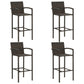 vidaXL Patio Bar Set Bar Table and Stools Patio Furniture Set Conversation Set-46