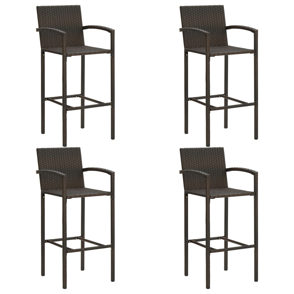 vidaXL Patio Bar Set Bar Table and Stools Patio Furniture Set Conversation Set-46