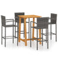 vidaXL Patio Bar Set Bar Table and Stools Patio Furniture Set Conversation Set-2
