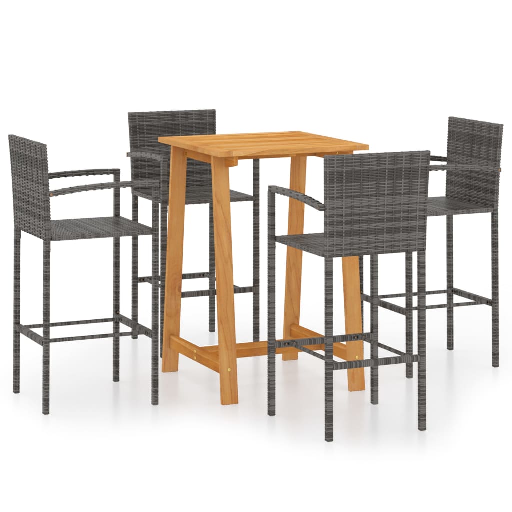 vidaXL Patio Bar Set Bar Table and Stools Patio Furniture Set Conversation Set-2