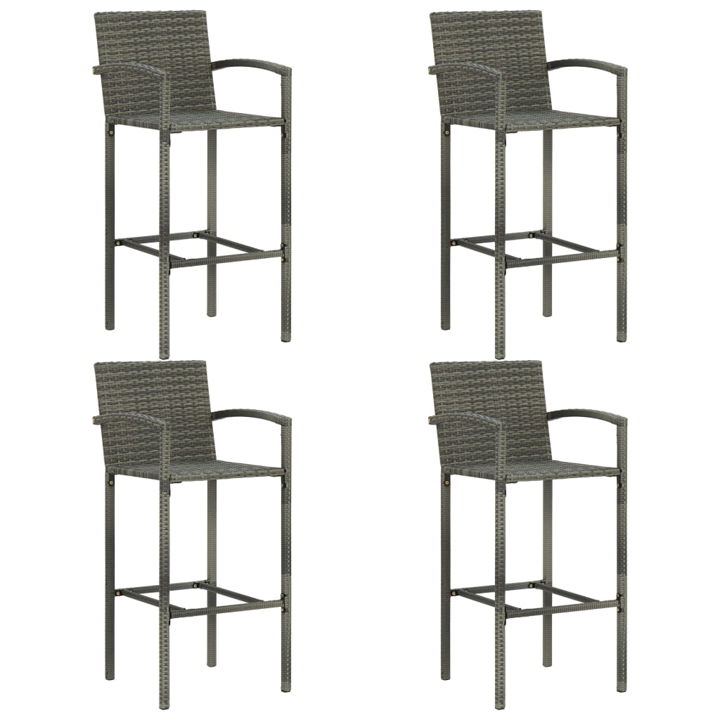 vidaXL Patio Bar Set Bar Table and Stools Patio Furniture Set Conversation Set-6