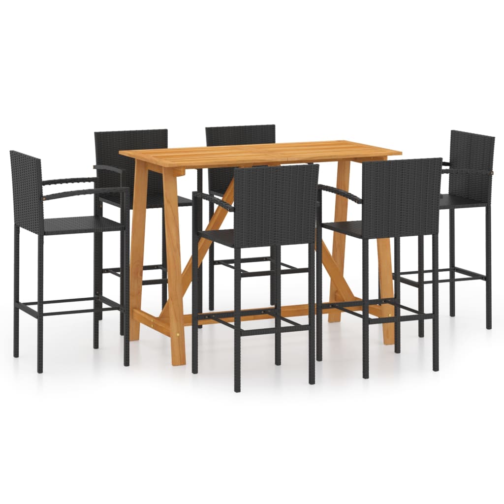 vidaXL Patio Bar Set Bar Table and Stools Patio Furniture Set Conversation Set-12