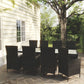 vidaXL Patio Dining Set Patio Table and Rattan Chair Outdoor Furniture Set-86