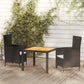 vidaXL Patio Dining Set Patio Table and Rattan Chair Outdoor Furniture Set-82