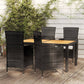 vidaXL Patio Dining Set Patio Table and Rattan Chair Outdoor Furniture Set-46