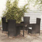 vidaXL Patio Dining Set Patio Table and Rattan Chair Outdoor Furniture Set-85