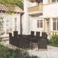 vidaXL Patio Dining Set Patio Table and Rattan Chair Outdoor Furniture Set-27