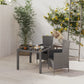 vidaXL Patio Dining Set Patio Table and Rattan Chair Outdoor Furniture Set-44