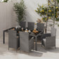 vidaXL Patio Dining Set Patio Table and Rattan Chair Outdoor Furniture Set-26