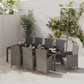 vidaXL Patio Dining Set Patio Table and Rattan Chair Outdoor Furniture Set-80