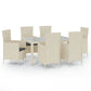 vidaXL Patio Dining Set Patio Table and Rattan Chair Outdoor Furniture Set-42