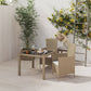 vidaXL Patio Dining Set Patio Table and Rattan Chair Outdoor Furniture Set-49
