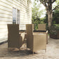 vidaXL Patio Dining Set Patio Table and Rattan Chair Outdoor Furniture Set-31