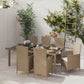 vidaXL Patio Dining Set Patio Table and Rattan Chair Outdoor Furniture Set-48