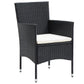 vidaXL Patio Dining Set 3 Piece Rattan Patio Conversation Set Poly Rattan-5