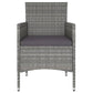 vidaXL Patio Dining Set 3 Piece Rattan Patio Conversation Set Poly Rattan-29