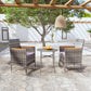 vidaXL Patio Dining Set 3 Piece Rattan Patio Conversation Set Poly Rattan-33