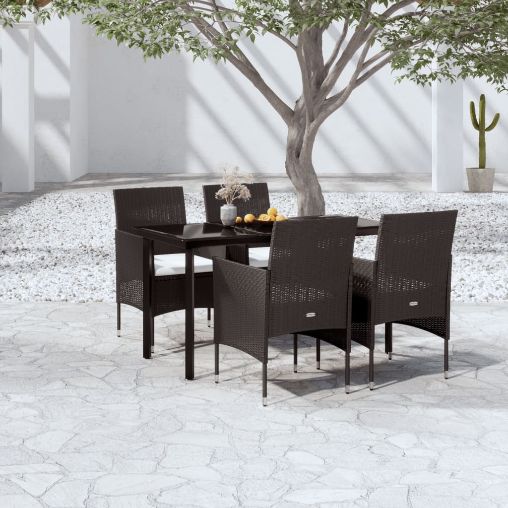 vidaXL Patio Dining Set Outdoor Dining Set Table and Chair Set for Garden-1