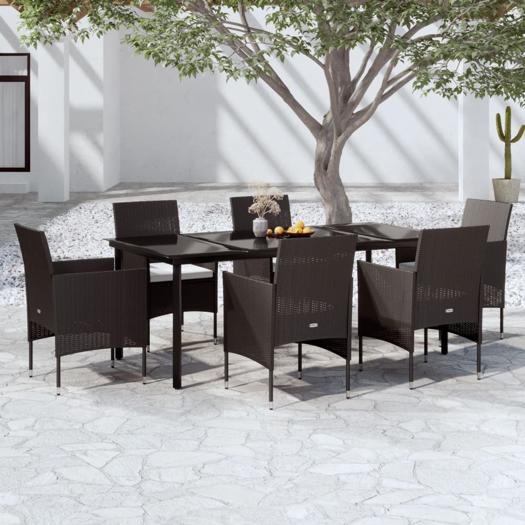 vidaXL Patio Dining Set Outdoor Dining Set Table and Chair Set for Garden-24