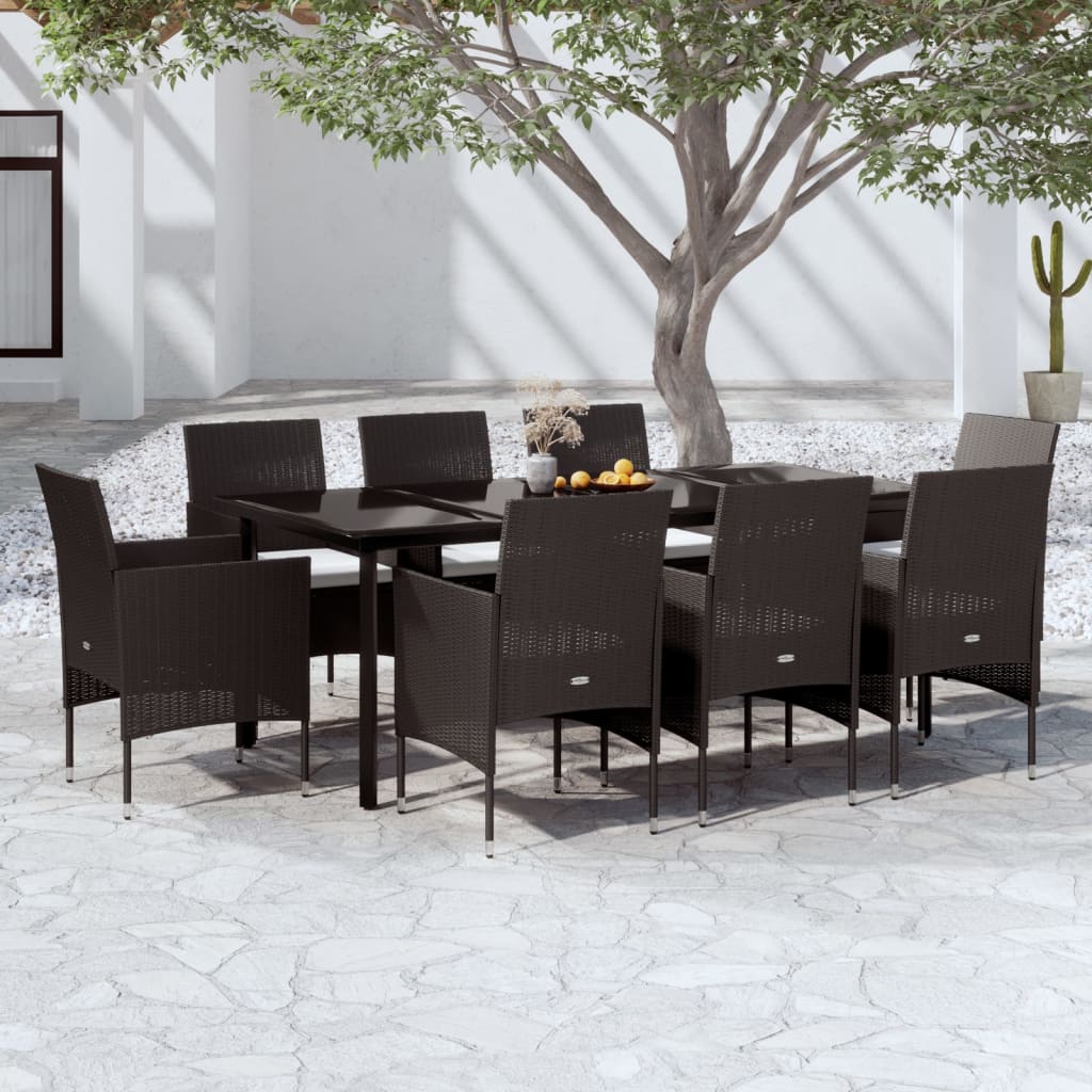 vidaXL Patio Dining Set Outdoor Dining Set Table and Chair Set for Garden-13