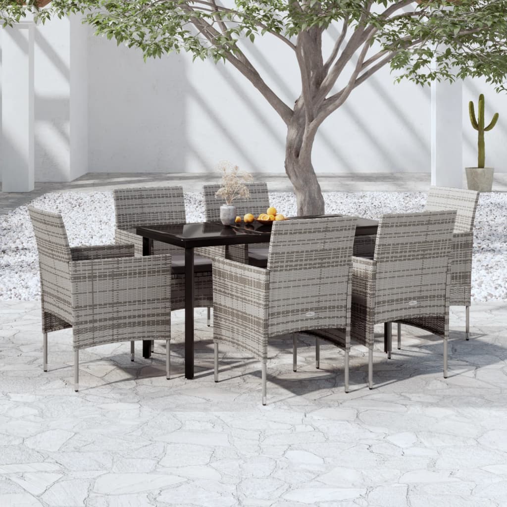 vidaXL Patio Dining Set Outdoor Dining Set Table and Chair Set for Garden-42