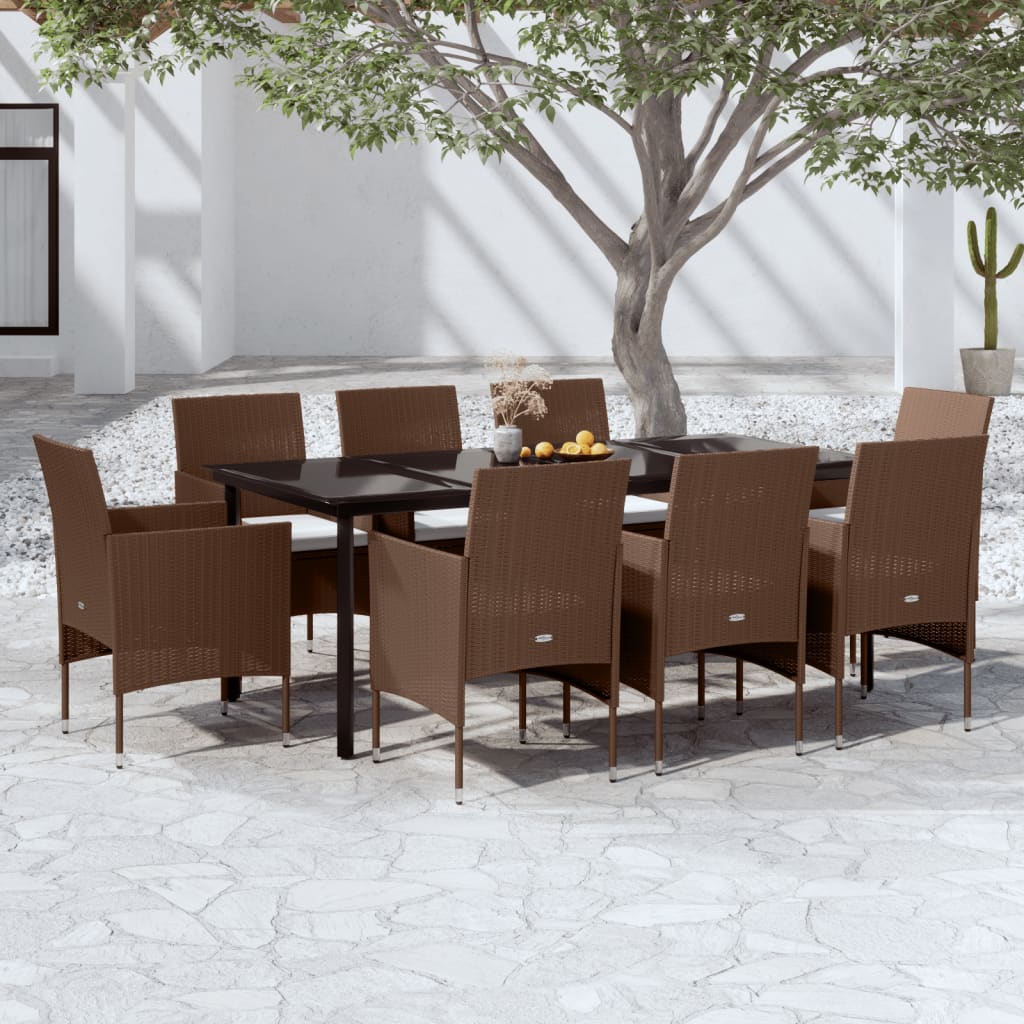 vidaXL Patio Dining Set Outdoor Dining Set Table and Chair Set for Garden-31