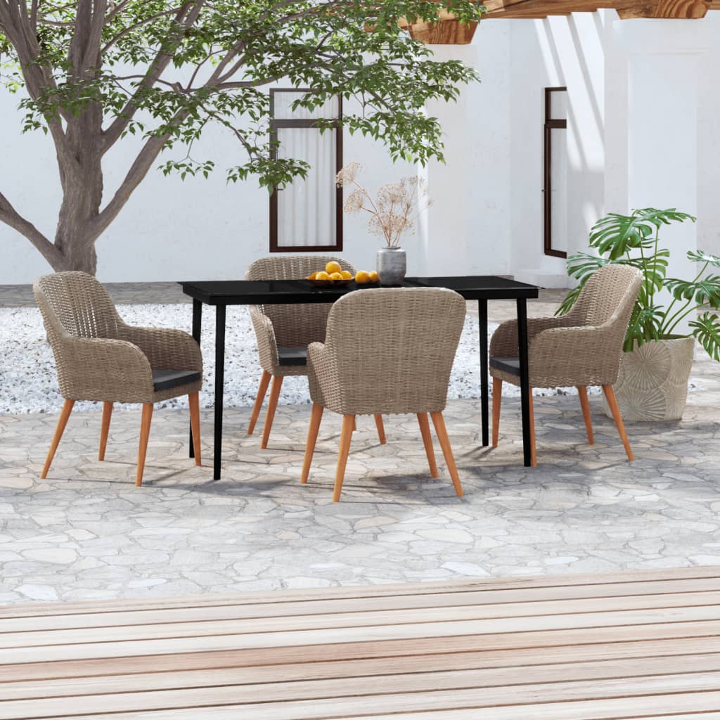 vidaXL Patio Dining Set Outdoor Dining Set Table and Chair Set for Garden-16