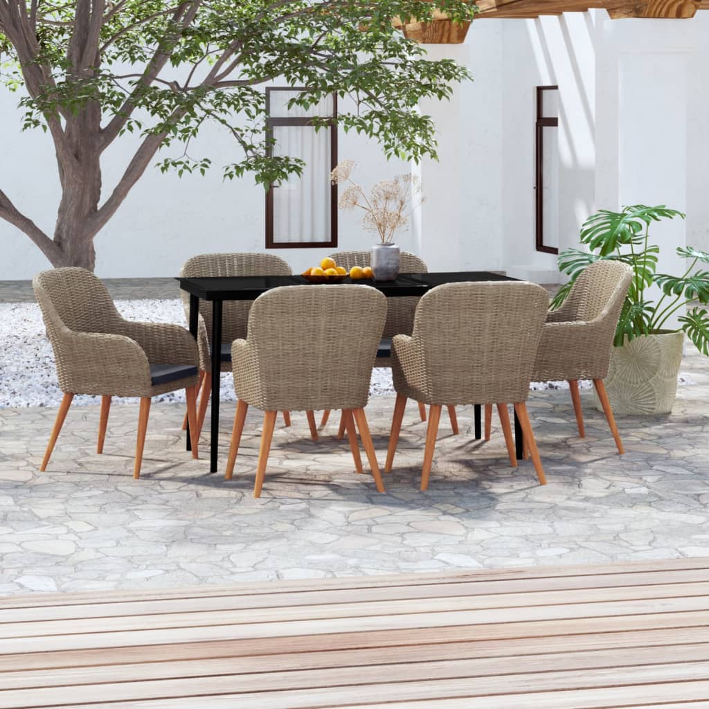 vidaXL Patio Dining Set Outdoor Dining Set Table and Chair Set for Garden-4