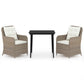 vidaXL 5 Piece Patio Dining Set Black-20