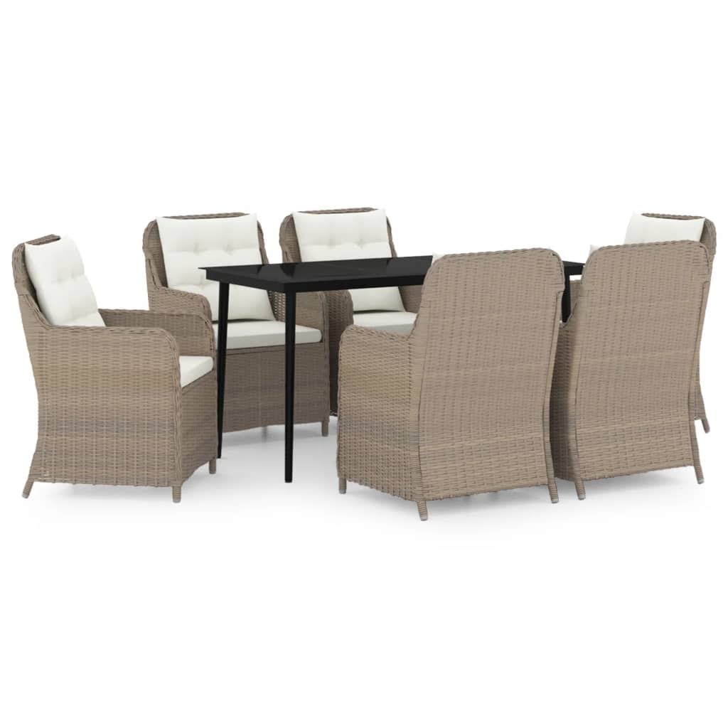 vidaXL 5 Piece Patio Dining Set Black-16