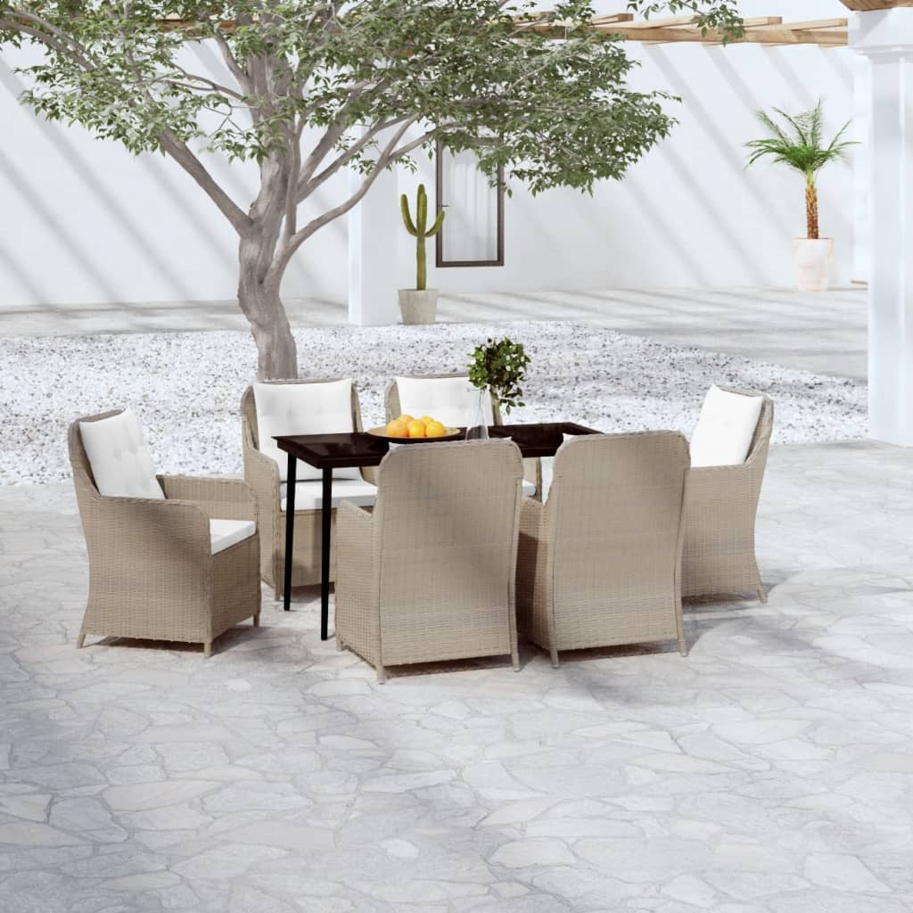 vidaXL 5 Piece Patio Dining Set Black-18