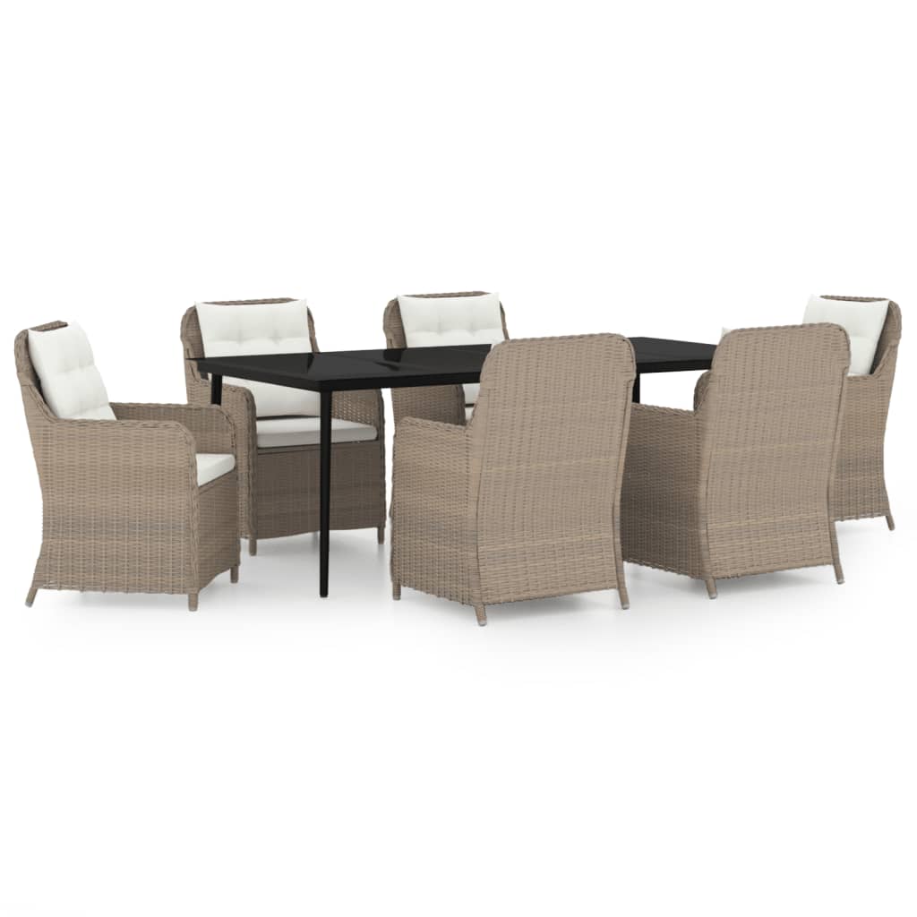 vidaXL 5 Piece Patio Dining Set Black-3