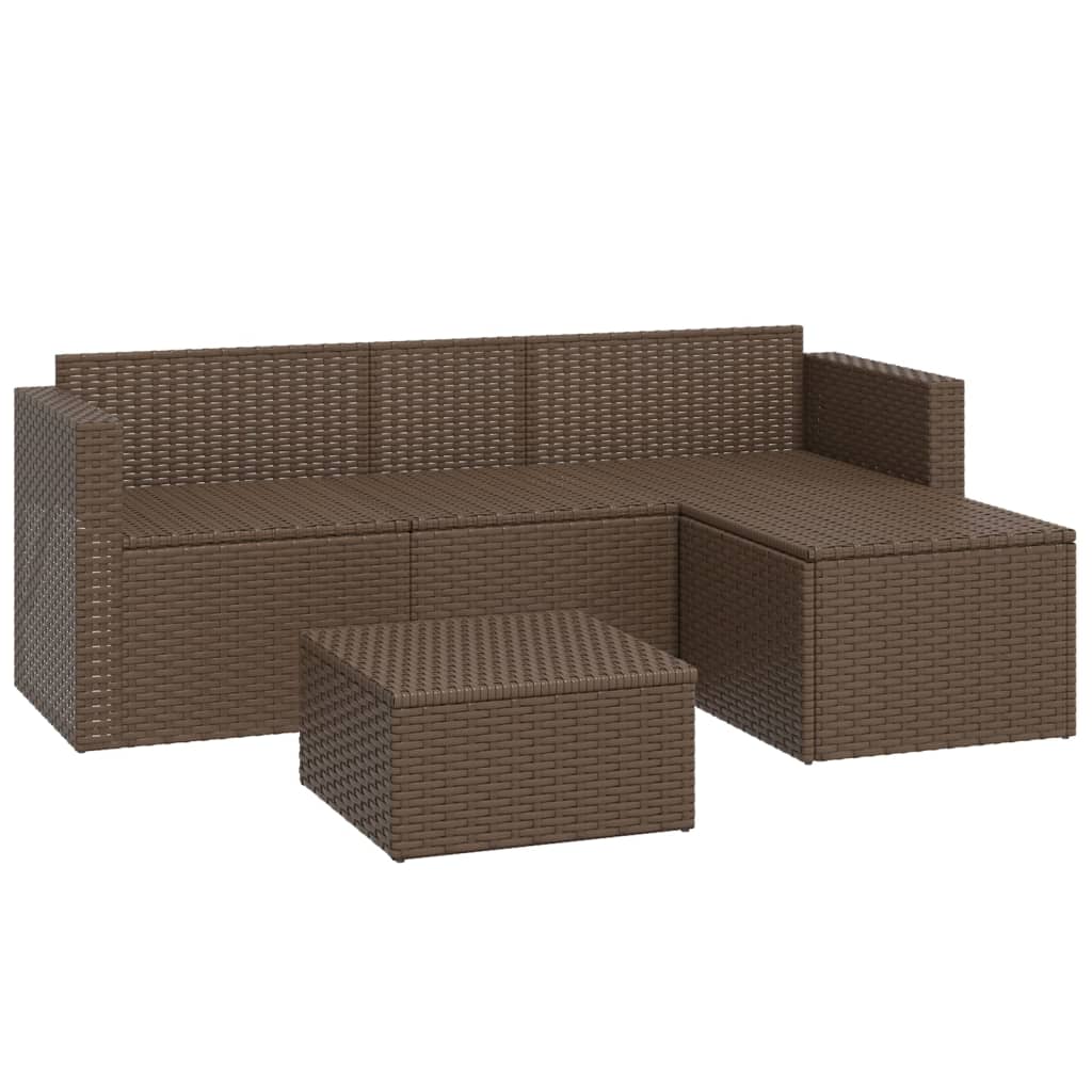 vidaXL Patio Furniture Set Patio Lounge Set Outdoor Furniture Poly Rattan-27