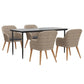 vidaXL Patio Dining Set Outdoor Dining Set Table and Chair Set for Garden-30