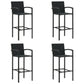 vidaXL Patio Bar Set Outdoor Patio Wicker Set Bar Height Chair Poly Rattan-12