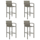 vidaXL Patio Bar Set Outdoor Patio Wicker Set Bar Height Chair Poly Rattan-63