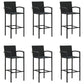 vidaXL Patio Bar Set Outdoor Patio Wicker Set Bar Height Chair Poly Rattan-52