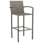 vidaXL Patio Bar Set Outdoor Patio Wicker Set Bar Height Chair Poly Rattan-61