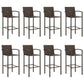 vidaXL Patio Bar Set Outdoor Patio Wicker Set Bar Height Chair Poly Rattan-62