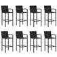 vidaXL Patio Bar Set Outdoor Patio Wicker Set Bar Height Chair Poly Rattan-8