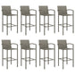 vidaXL Patio Bar Set Outdoor Patio Wicker Set Bar Height Chair Poly Rattan-15