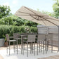 vidaXL Patio Bar Set Outdoor Patio Wicker Set Bar Height Chair Poly Rattan-58