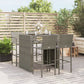 vidaXL Patio Bar Set Outdoor Patio Wicker Set Bar Height Chair Poly Rattan-9